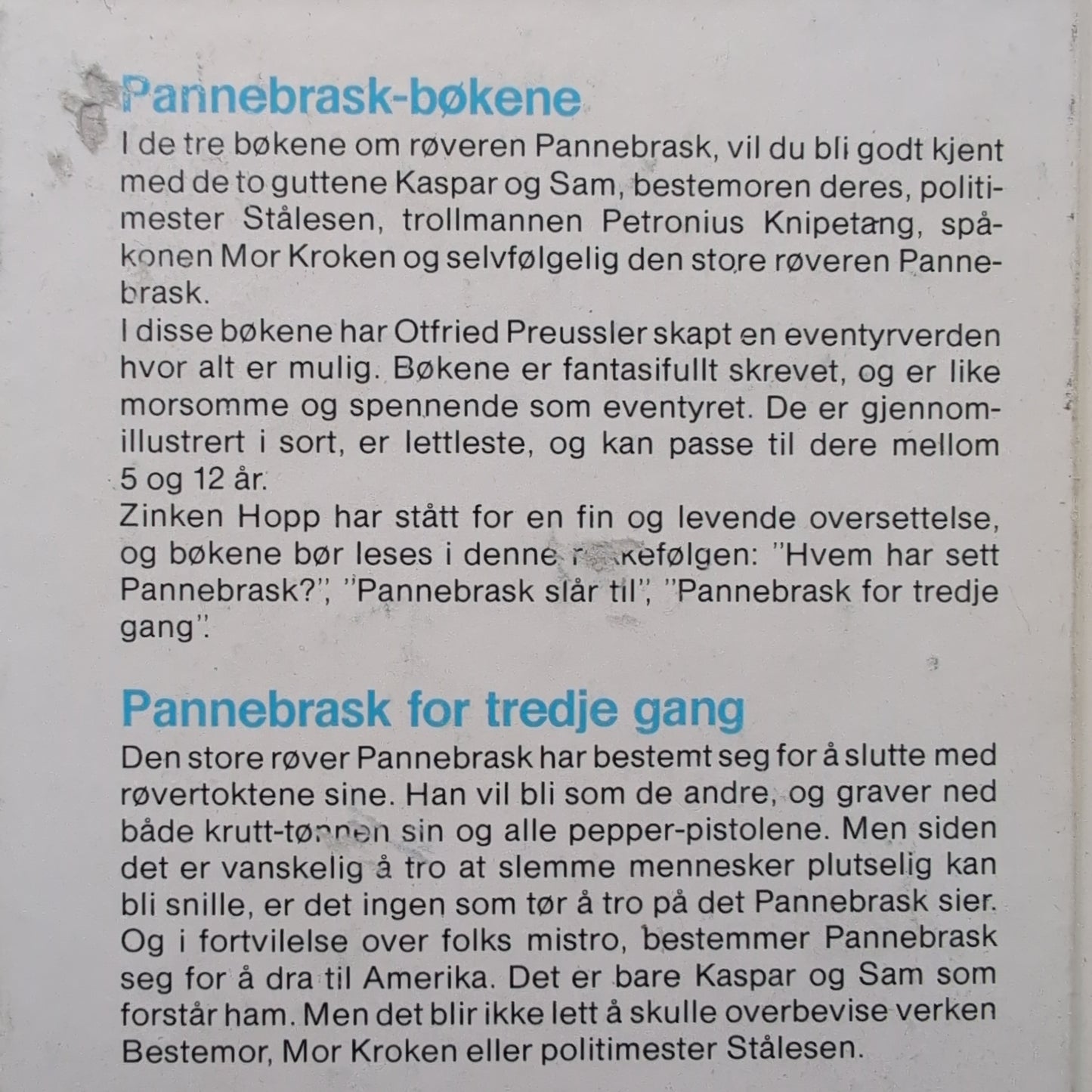 Preussler, Otfried: Pannebrask for tredje gang