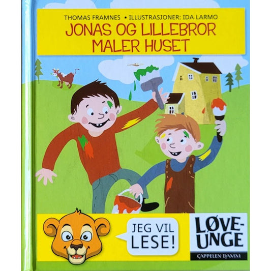 Løveunge - Jeg vil lese!: Jonas og lillebror maler huset - brukte bøker av Thomas Framnes
