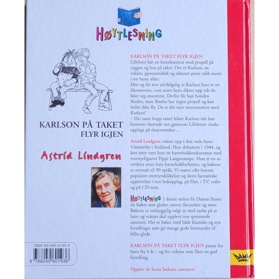 Lindgren, Astrid: Karlson på taket flyr igjen