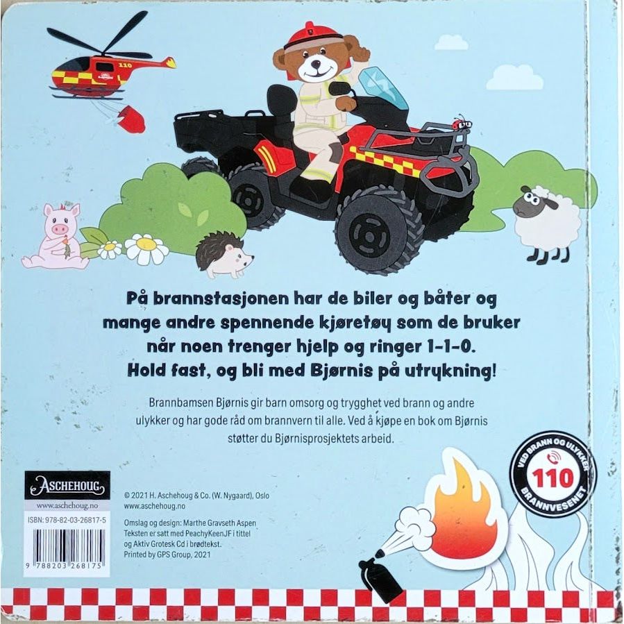 Heimen, Rikard B.: Brannbamsen Bjørnis - Bjørnis kjører brannbil