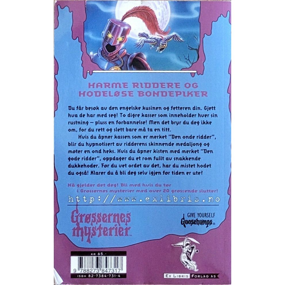 Stine, R.L.: Grøssernes mysterier 9 - Den skrikende rustningen