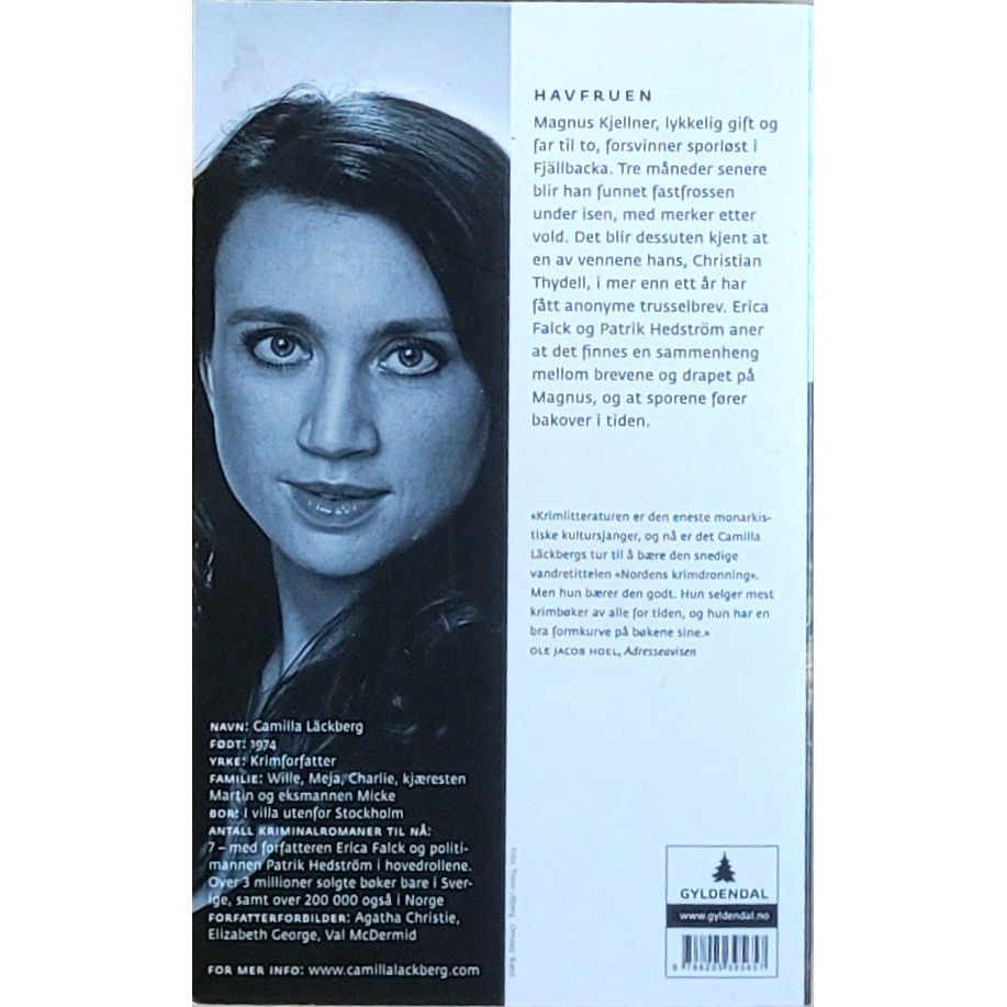 Patrick Hedström og Erica Falck 6 - Havfruen, brukte bøker av Camilla Läckberg