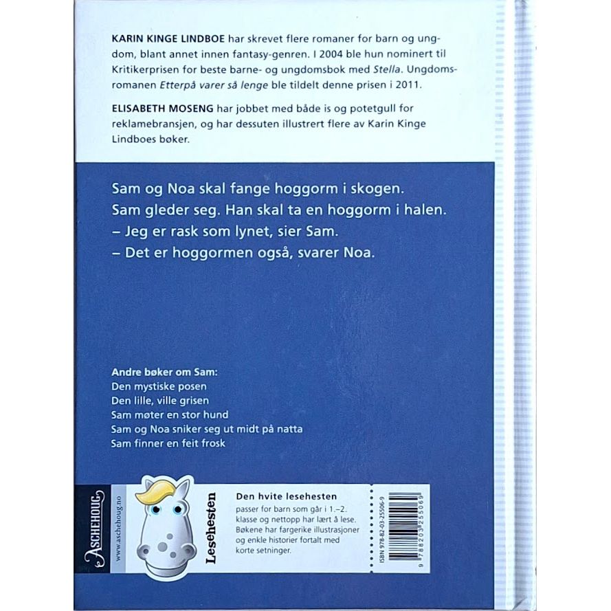 Lindboe, Karin Kinge: Sam og Noa vil fange en hoggorm