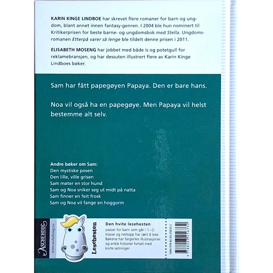Lindboe, Karin Kinge: Sam og Noa og papegøyen Papaya
