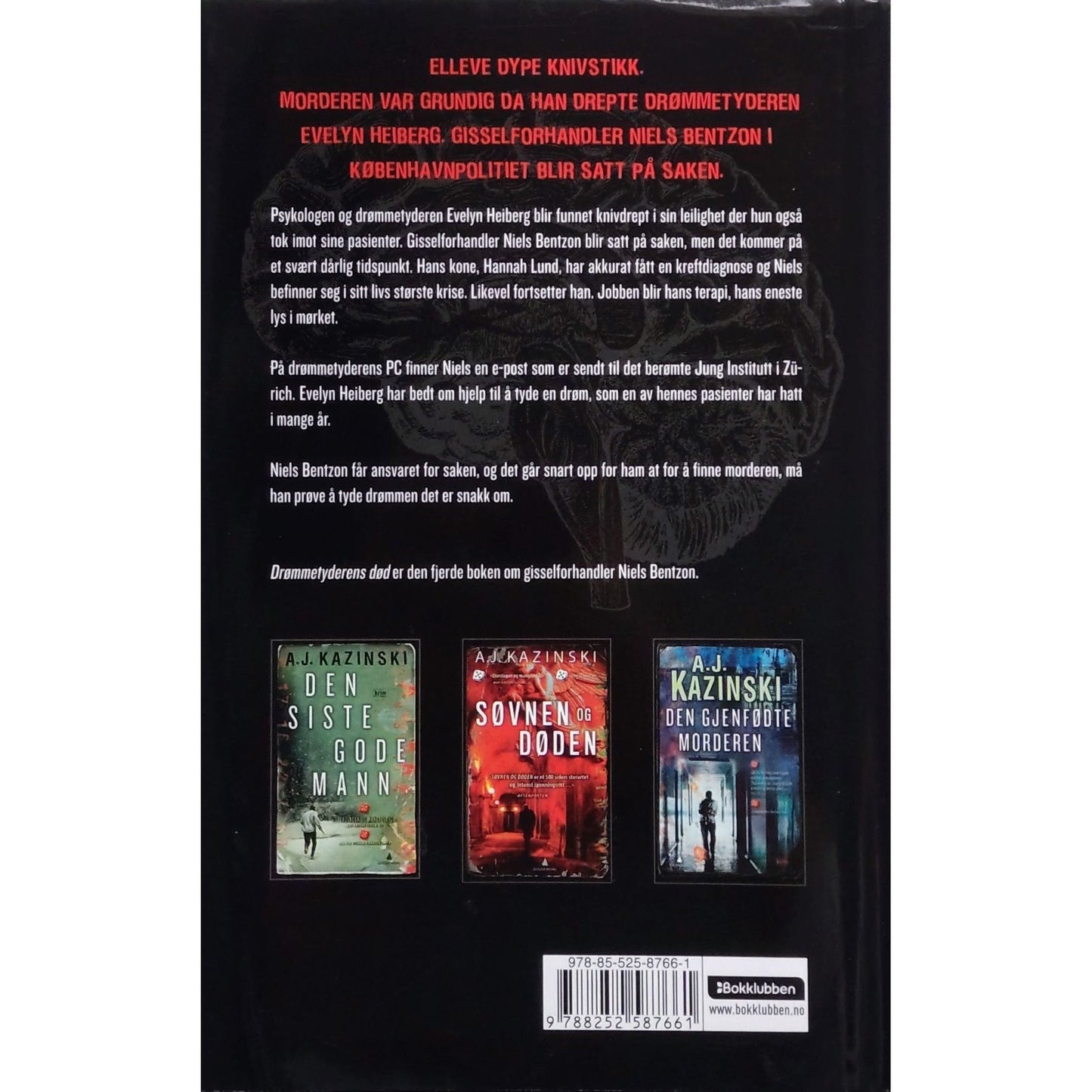 Kazinski, A.J.: Drømmetyderens død. Brukte bøker av A..J. Kazinsky