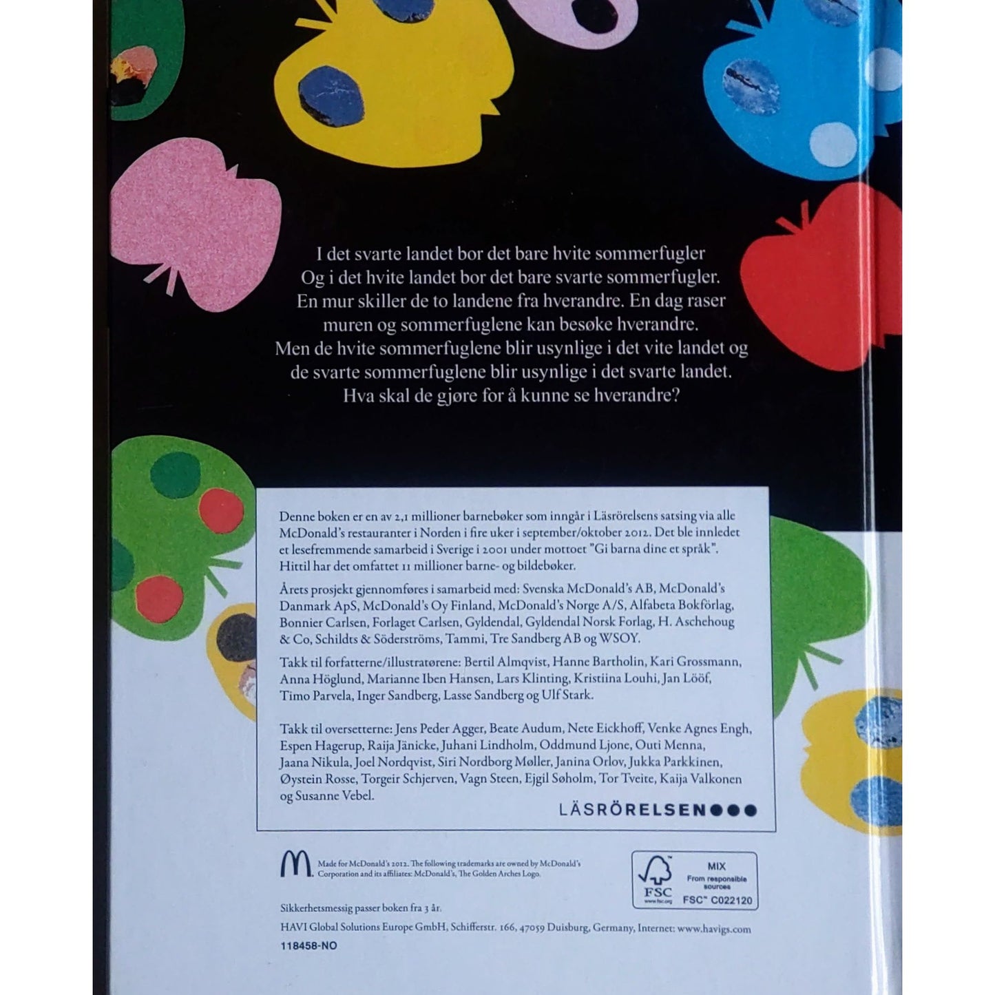 Hvit og svart og alle de andre, brukte bøker av Inger og Lasse Sandberg