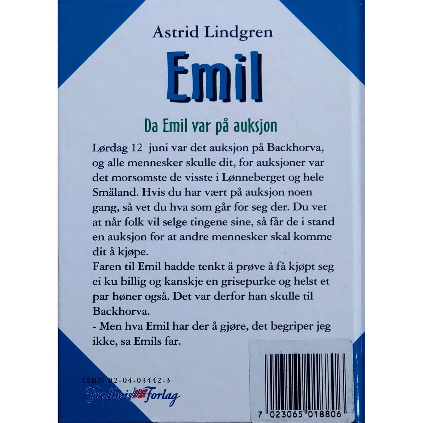 Da Emil var på auksjon, brukte bøker av Astrid Lindgren og Björn Berg