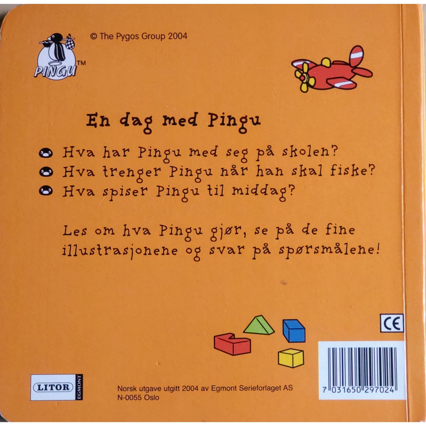 En dag med Pingu. Brukte bøker om pingvinen Pingu