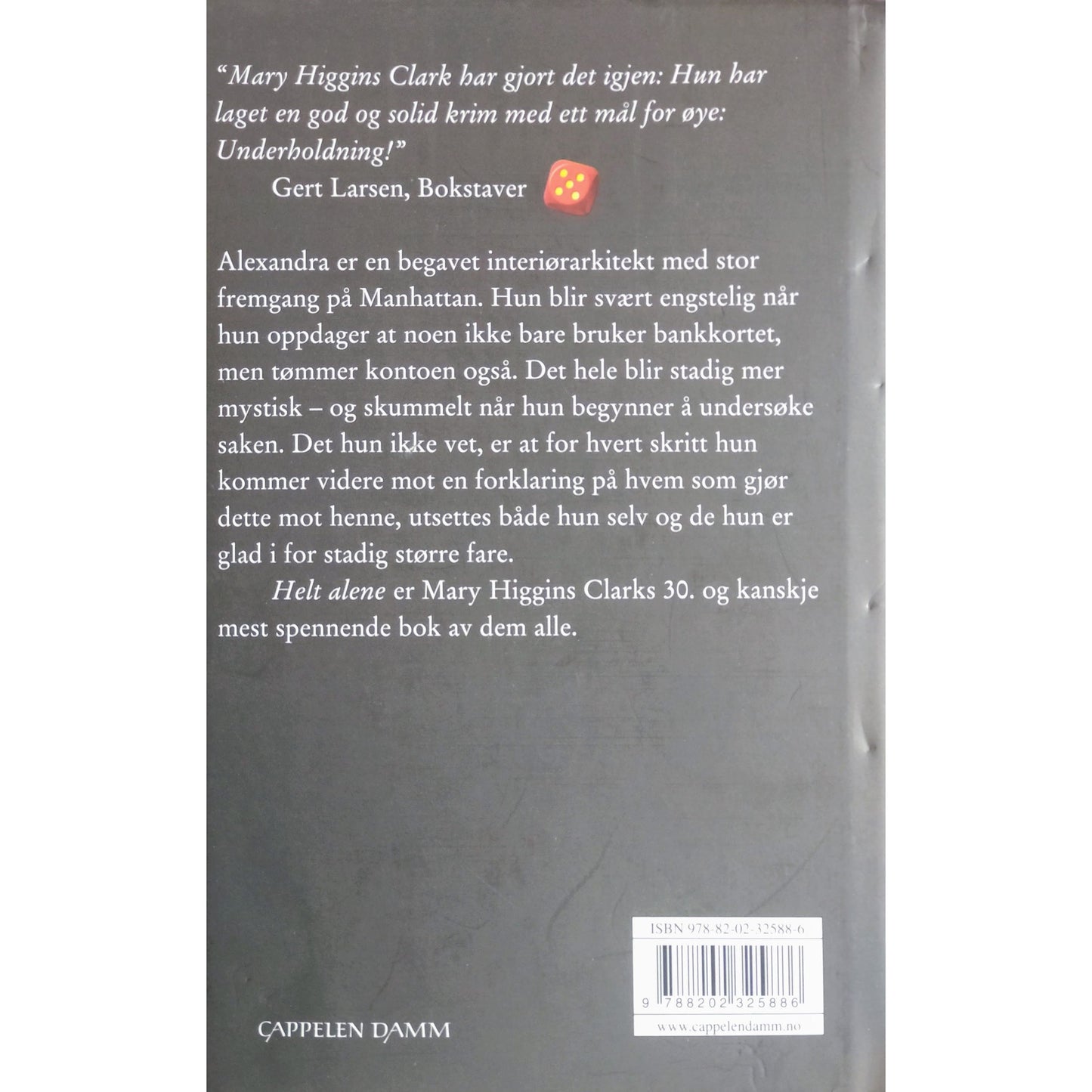 Helt alene. Brukte bøker av Mary Higgins Clark