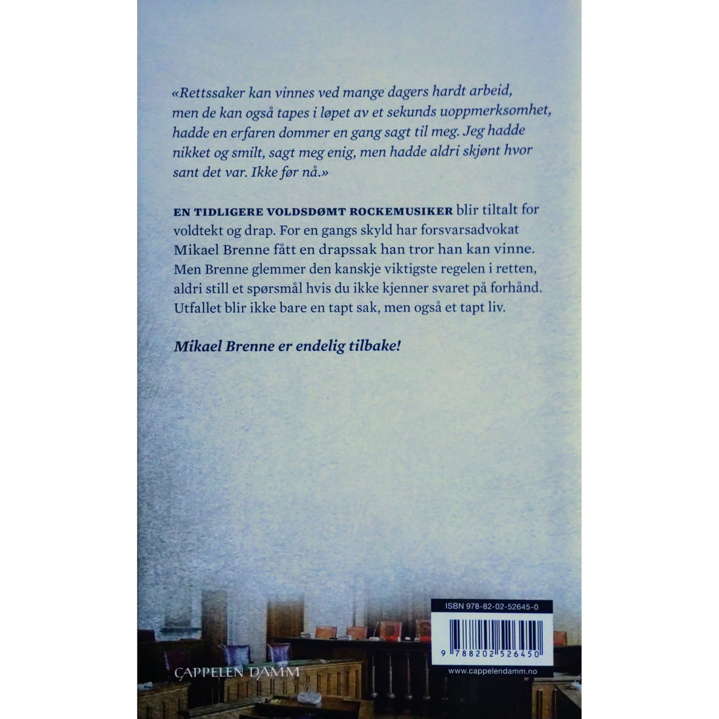 Den som forvolder en annens død, brukte bøker av Chris Tvedt om Mikael Brenne