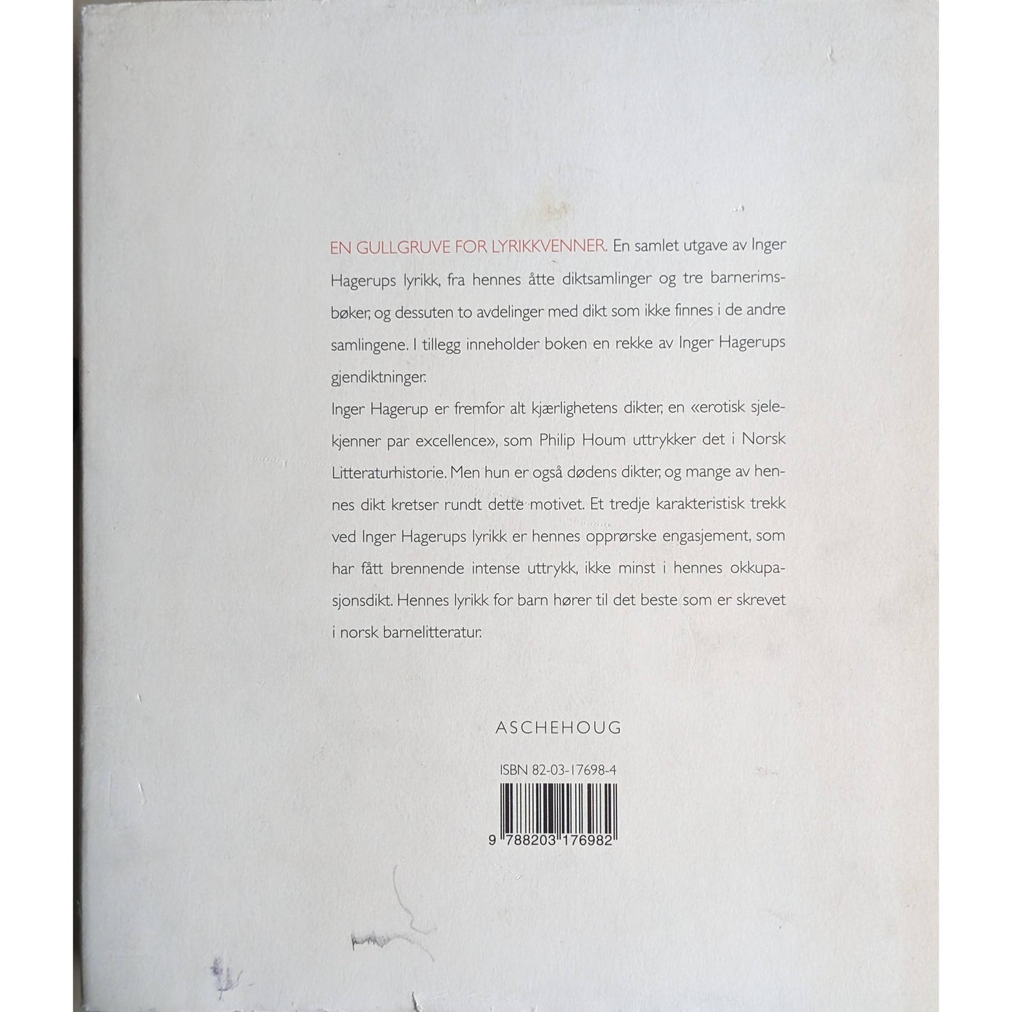 Samlede dikt, brukte bøker av Inger Hagerup