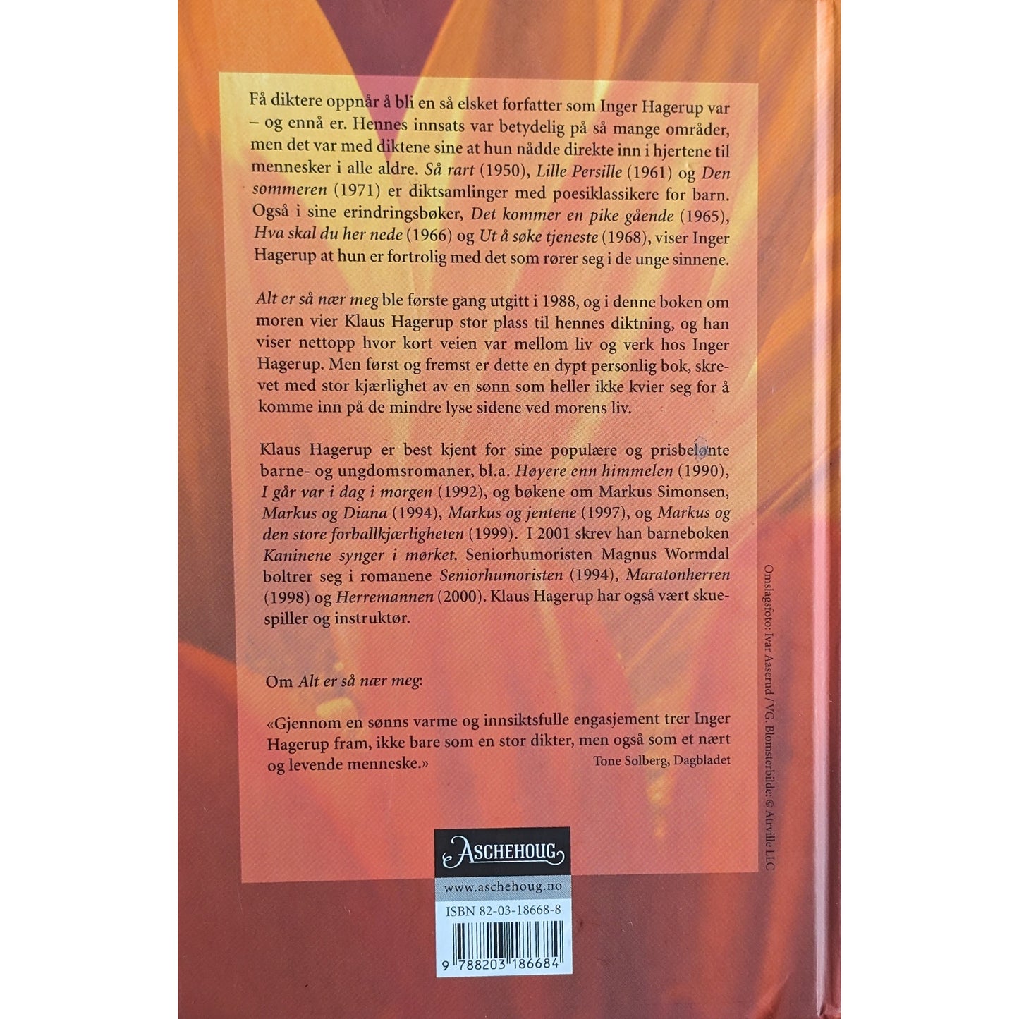 Alt er så nær meg. Om Inger Hagerup, brukte bøker av Klaus Hagerup