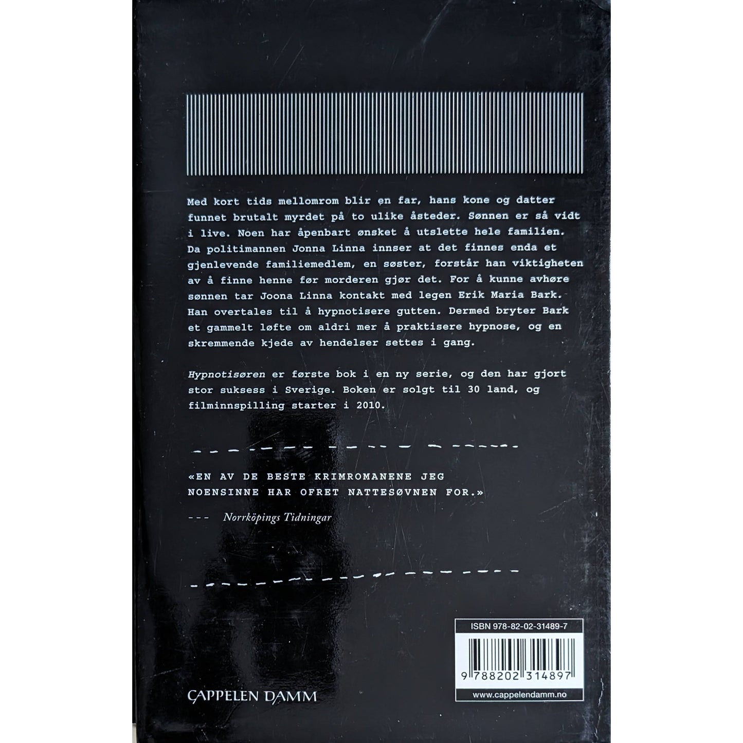 Joona Linna 1 - Hypnotisøren, Brukte bøker av Lars Kepler