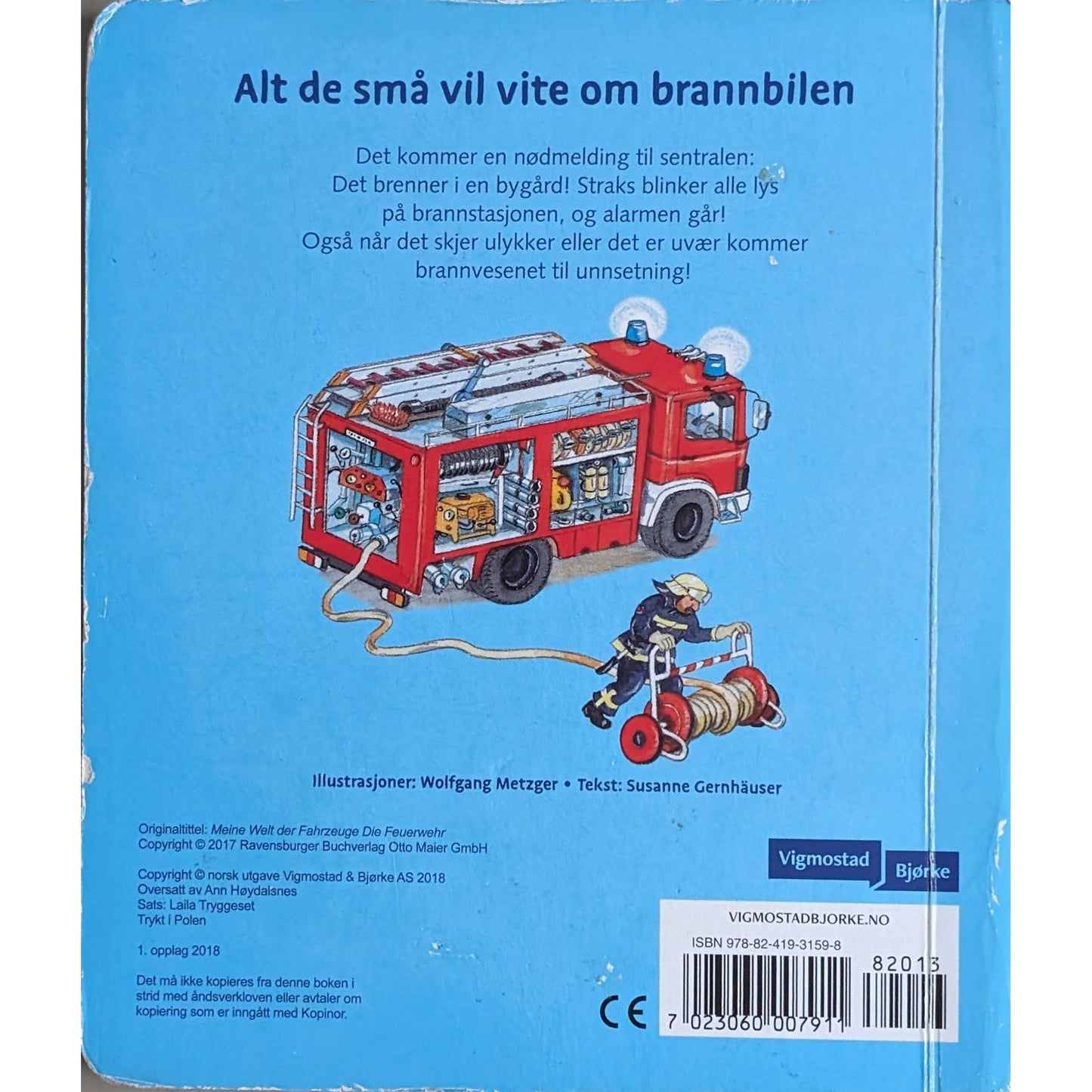 En dag på brannstasjonen - Brukte bøker om brannbiler og brannstasjoner