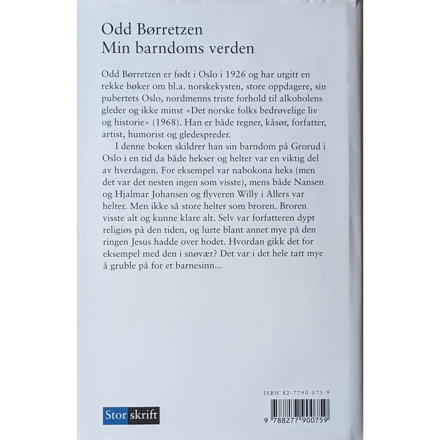 Min barndoms verden. Brukte bøker av Odd Børretzen