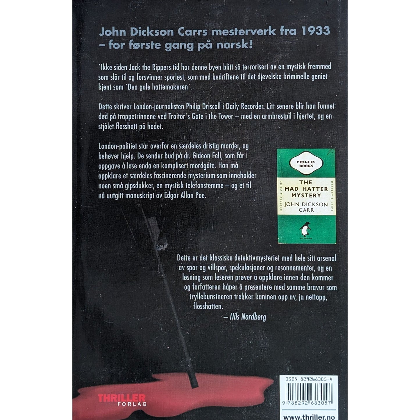 Døden går i flosshatt- Brukte bøker av John Dixon Carr