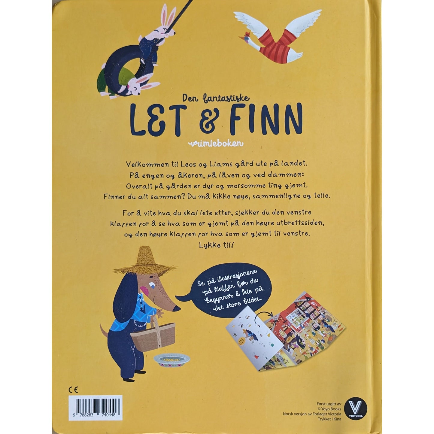 Den fantastiske let og finn vrimleboken - Dyrene på gården. Brukte bøker