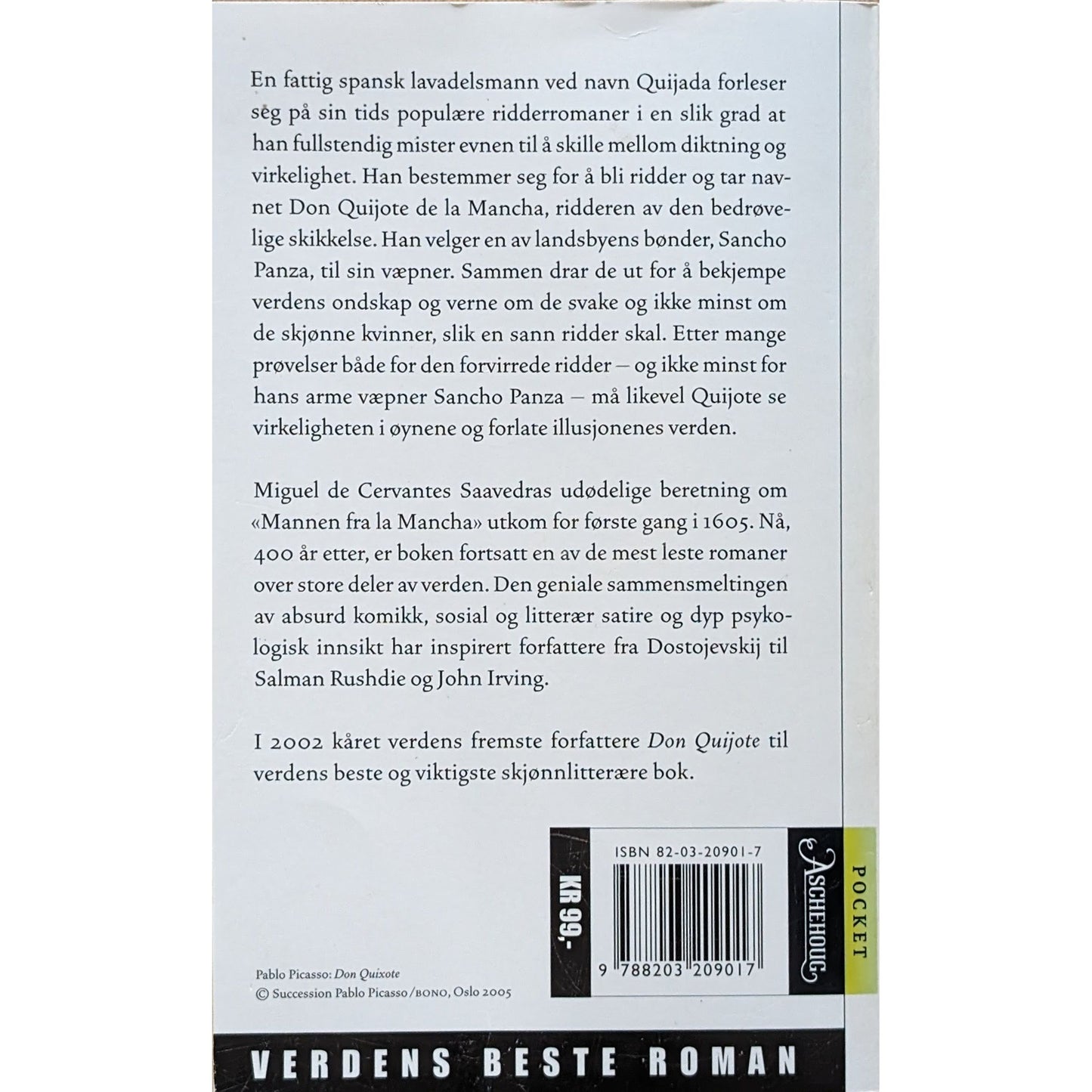 Don Quijote. Brukte bøker av Miguel de Cervantes Saavedra