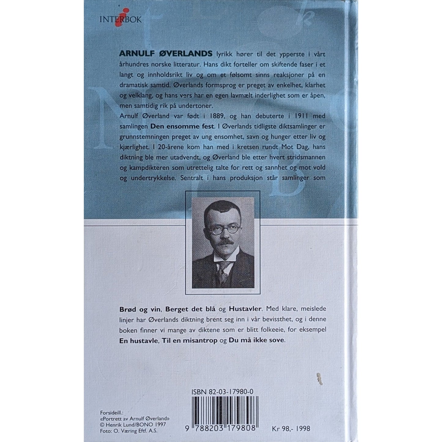 Samlede dikt. 1911 - 1940. Brukte bøker av Arnulf Øverland