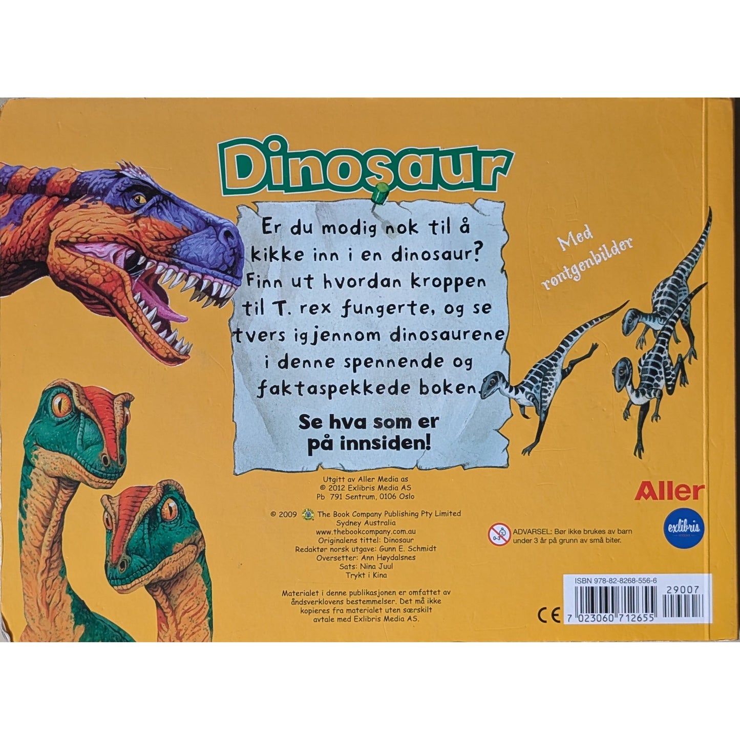 Dinosaur, med røntgenbilder Brukte bøker om dinosaurer