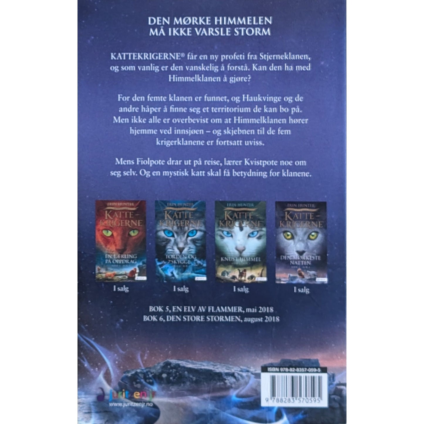 Brukte barnebøker av Erin Hunter: Den mørkeste natten - Kattekrigerne serie 6 - bok 4