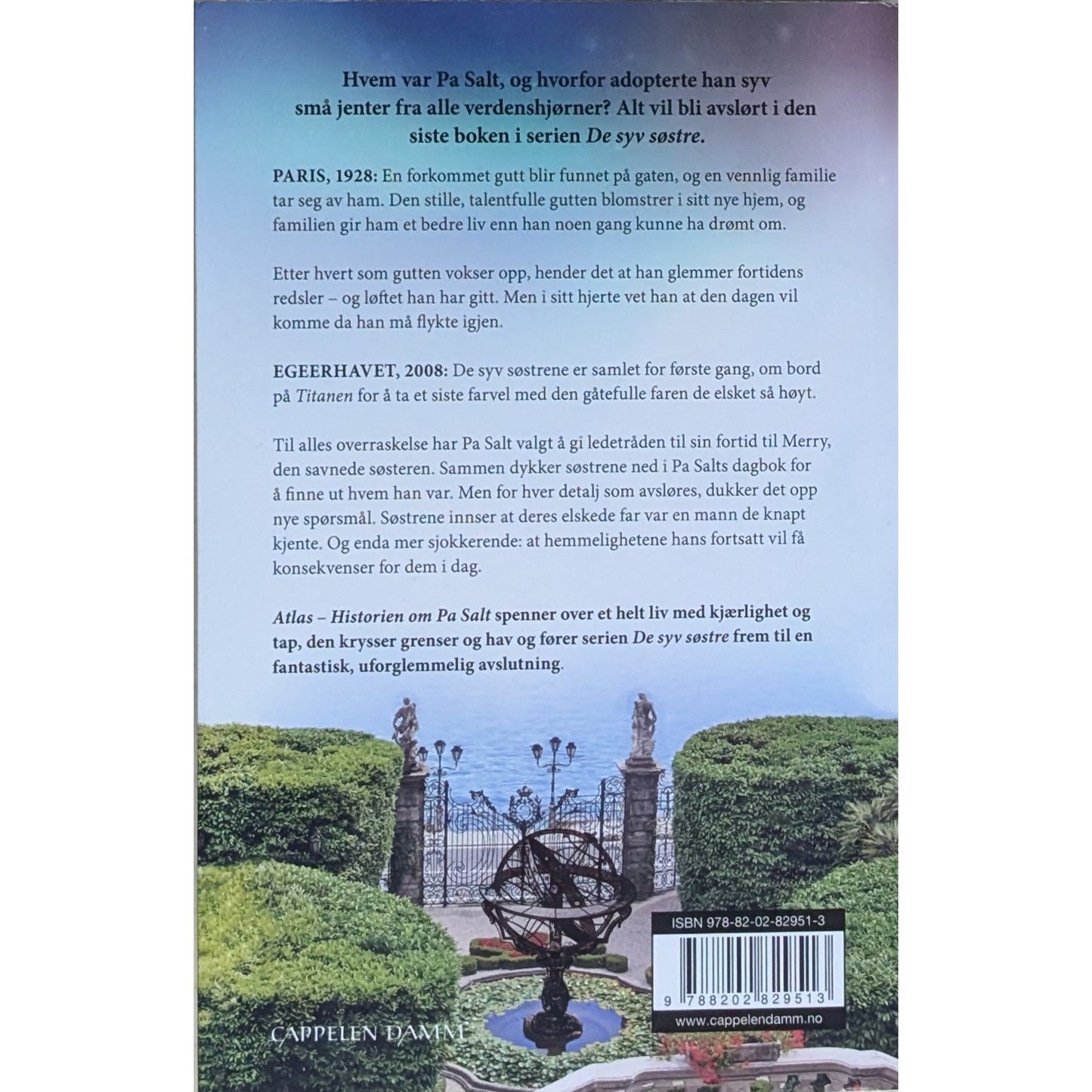 Atlas. Historien om Pa Salt (De syv søstre 8), brukte bøker av Lucinda Riley