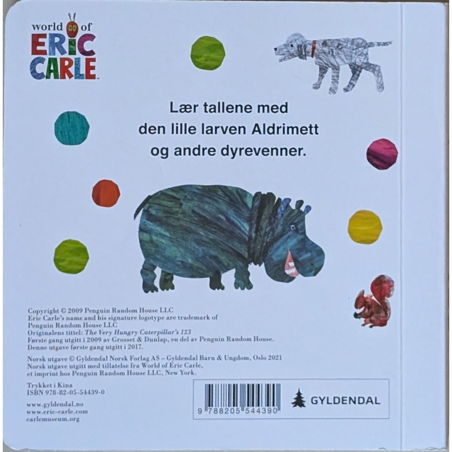 Den lille larven Aldrimetts 123 - Tellebok, brukte bøker av Eric Carle