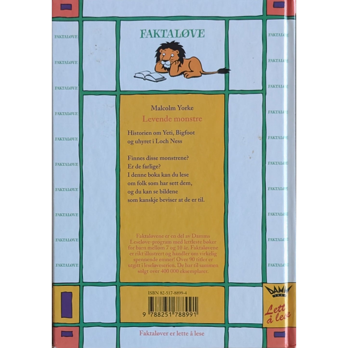 Levende monstre. Brukt Faktaløvebok av Malcolm Yorke