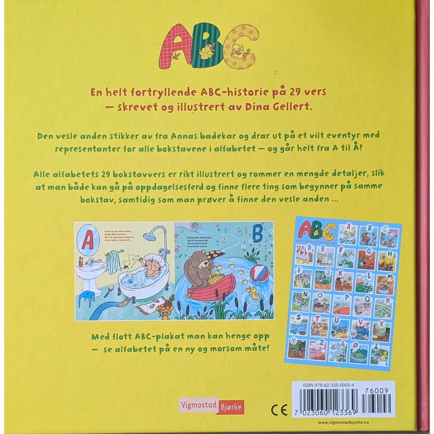 En ABC-historie på 29 vers, med plakat. Brukte bøker av Dina Gellert