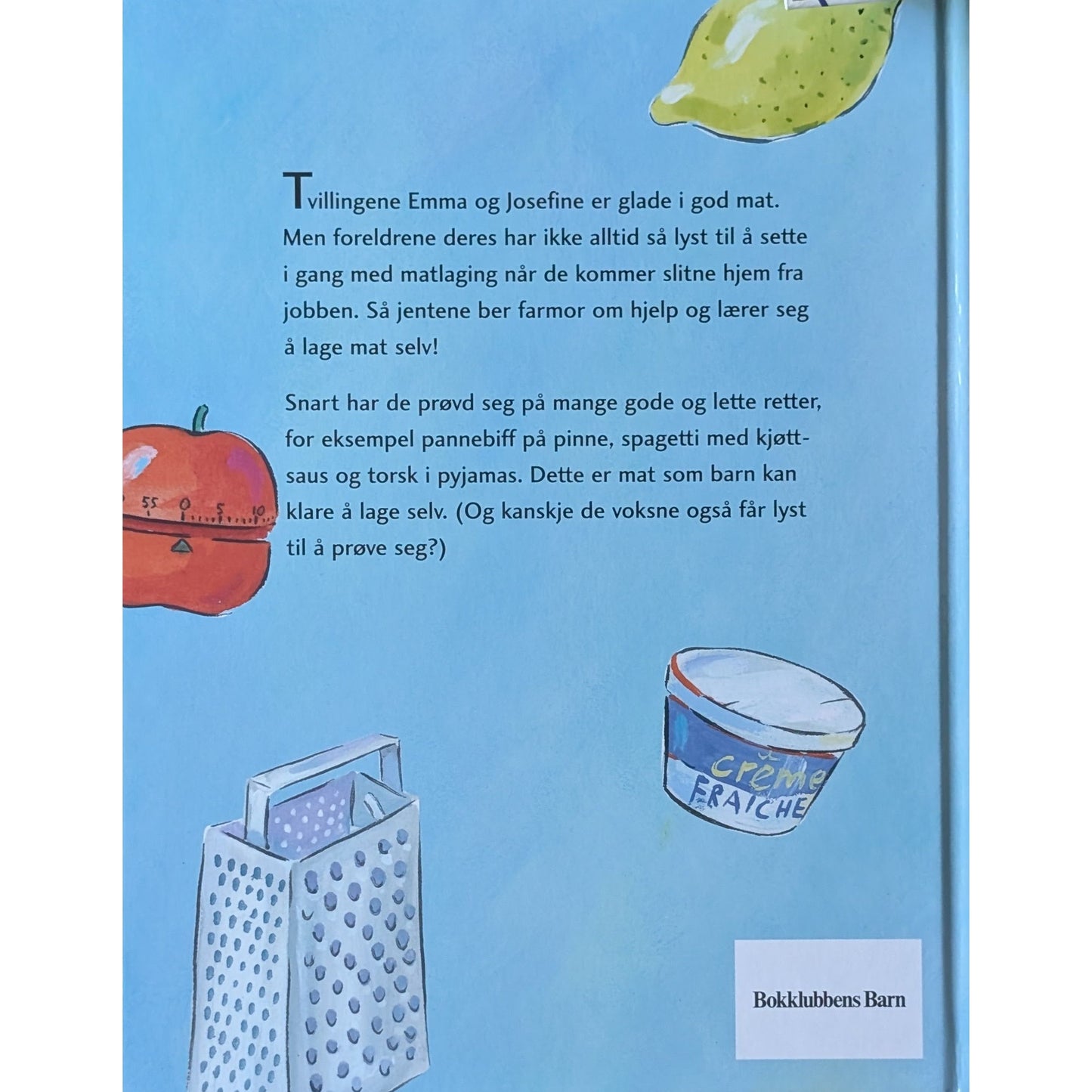 Tvillingene lager mat. Kokebok for barn. Brukte bøker av Heddi Böckman