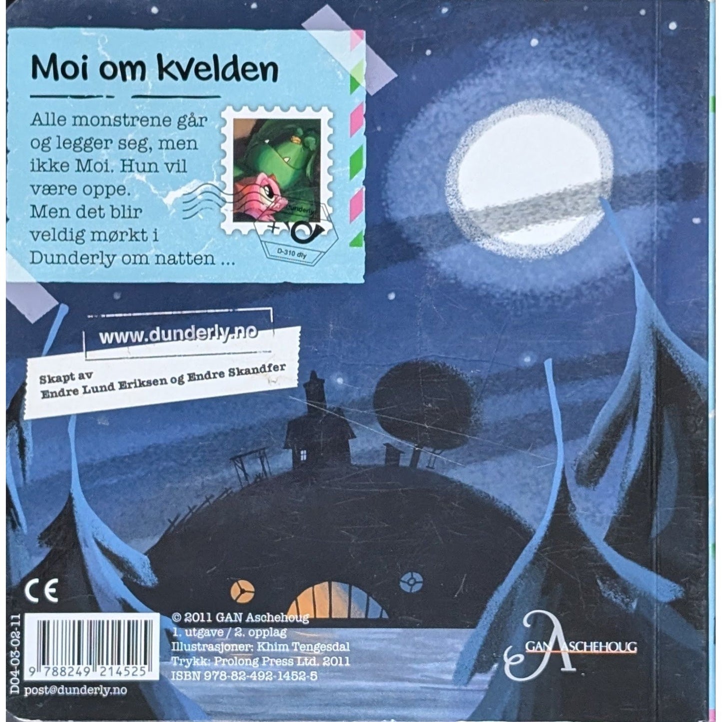 Dunderly - Moi om kvelden. Brukte bøker av Endre Lund Eriksen