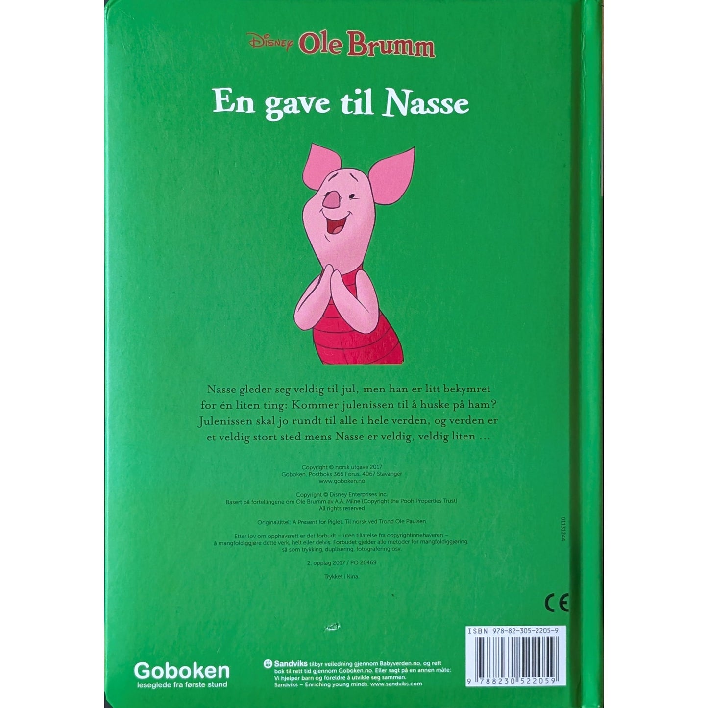 Ole Brumm - En gave til nasse. Brukte bøker fra Disney