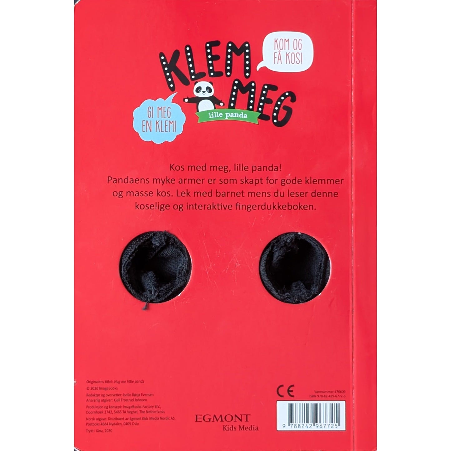 Klem meg lille panda, fingerdukkebok, brukte bøker