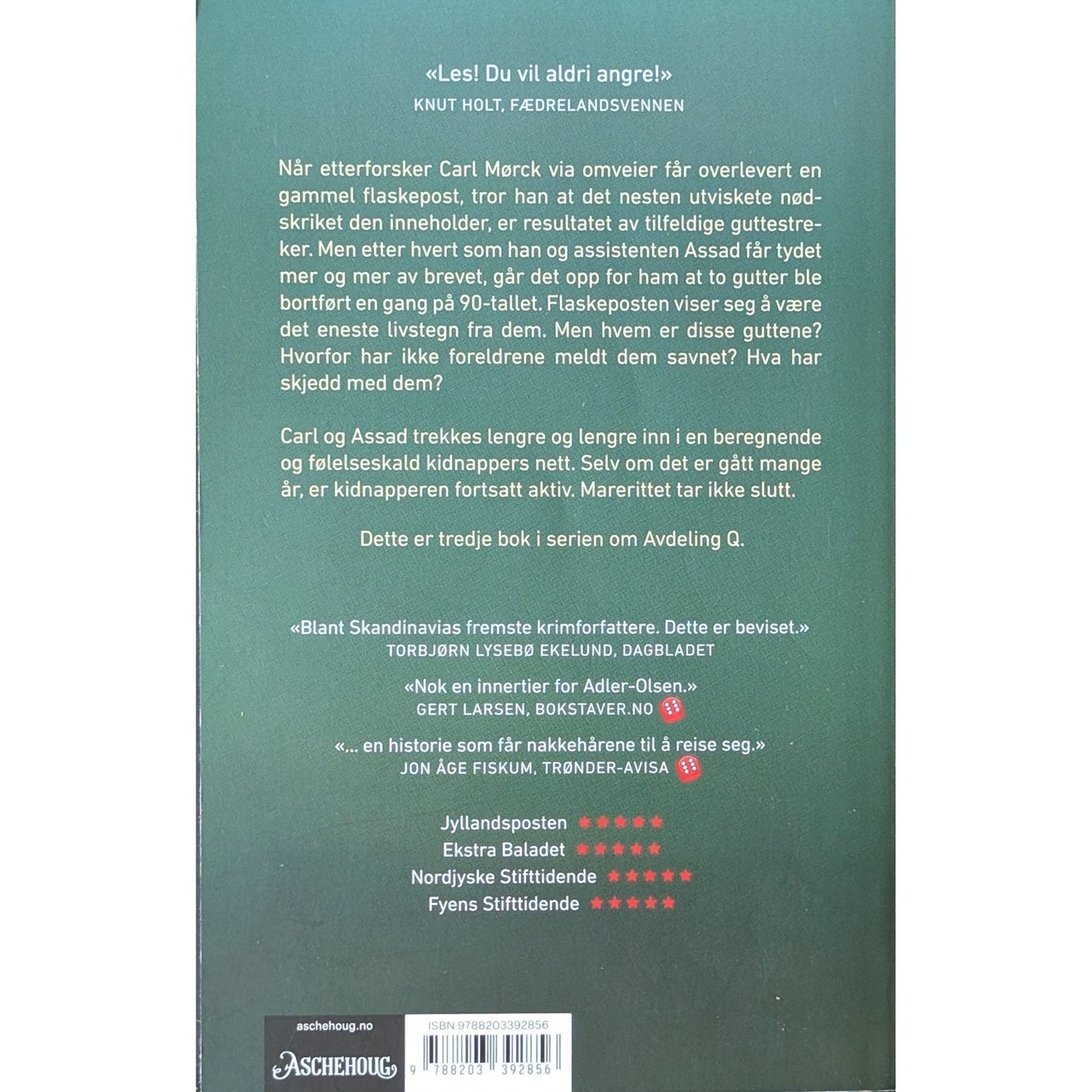 Flaskepost fra P, brukte bøker av Jussi Adler-Olsen om Carl Mørck