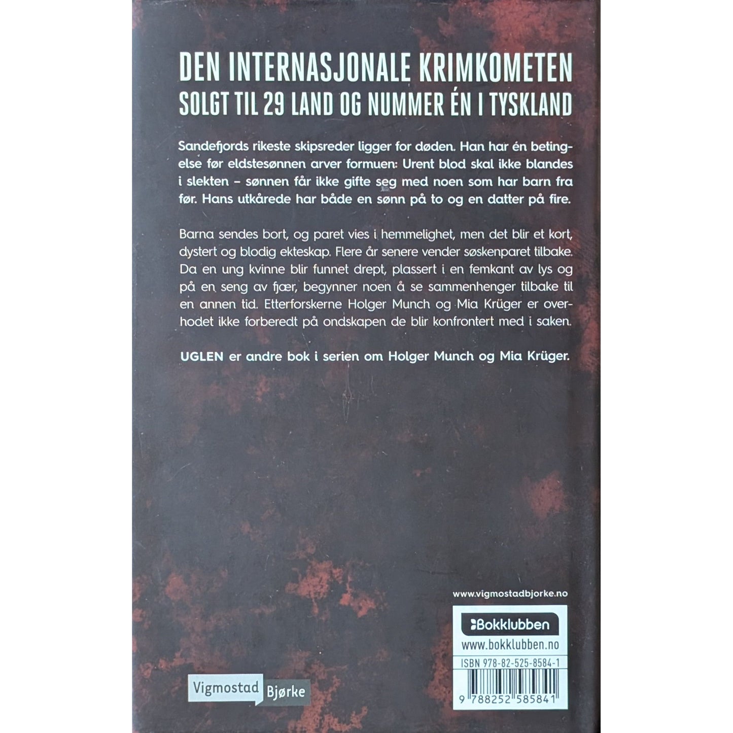 Uglen, brukte bøker av Samuel Bjørk om Holger Munch og Mia Krüger