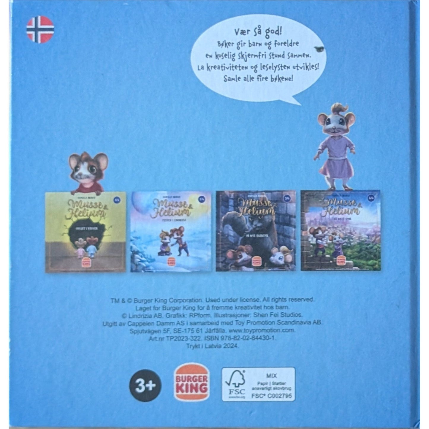 Musse & Helium Festen i Lindrizia, brukte bøker av Camilla Brinck