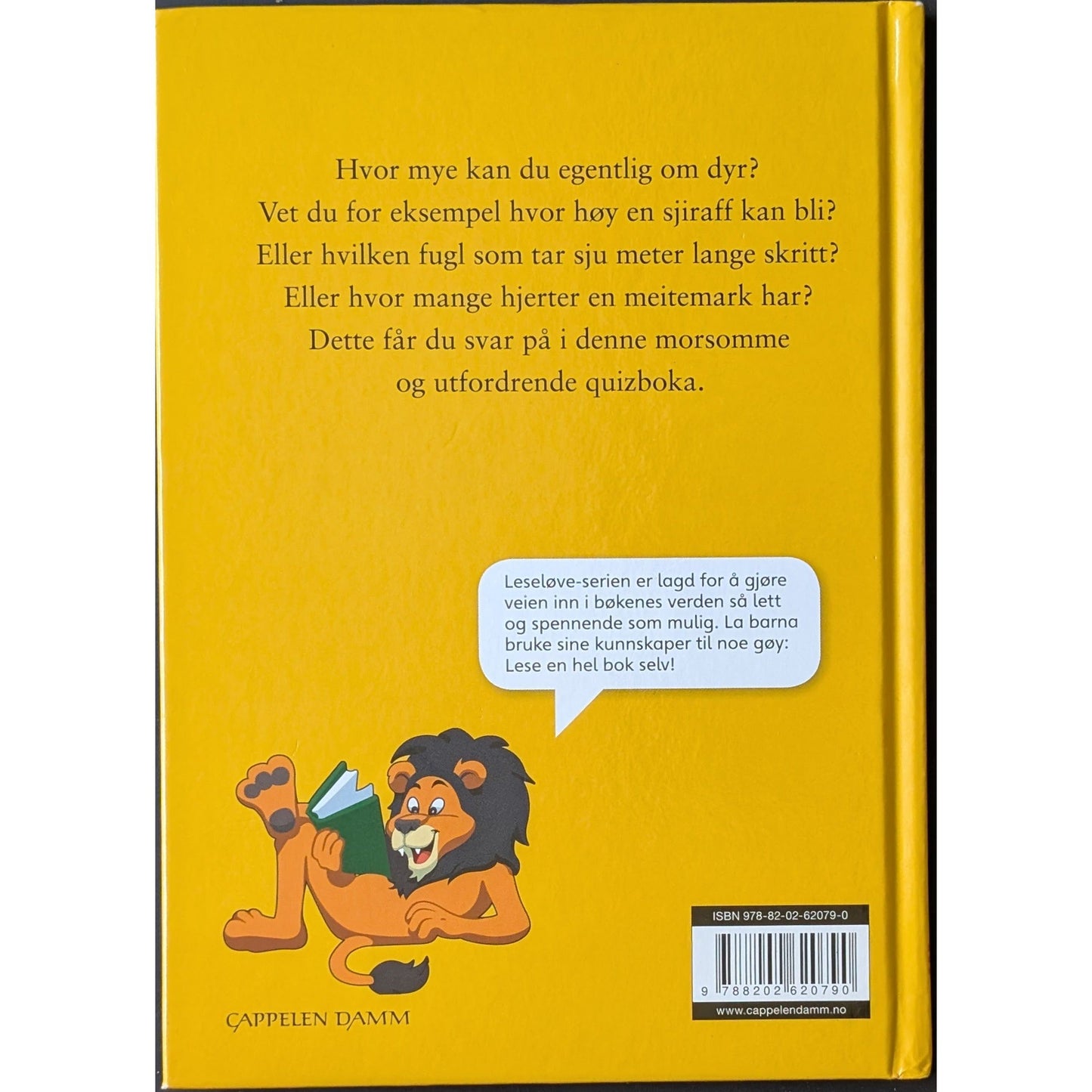 Quiz om all verdens dyr, brukte bøker av Åshild Skadberg. Leseløve. Bokhandel