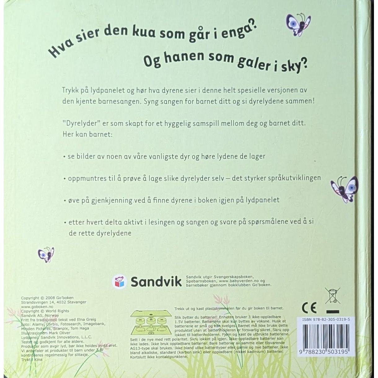 Dyrelyder - brukte bøker med lyd fra Goboken. Inventaret bokhandel