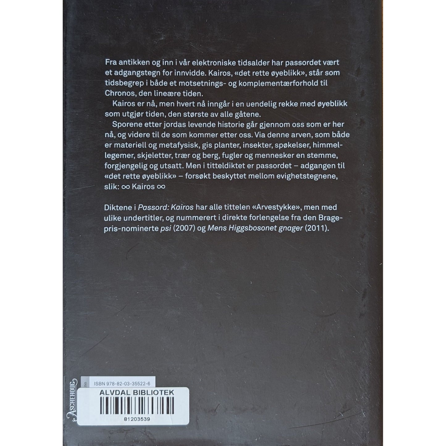 Passord: Kairos. Brukte bøker av Torild Wardenær. Inventaret bokhandel