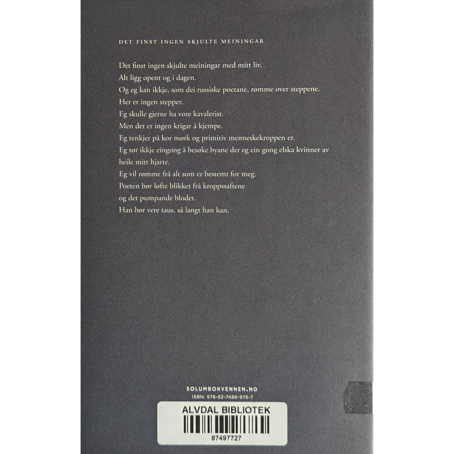 Høymolesong. Brukte bøker av Finn Øglænd. Inventaret bokhandel