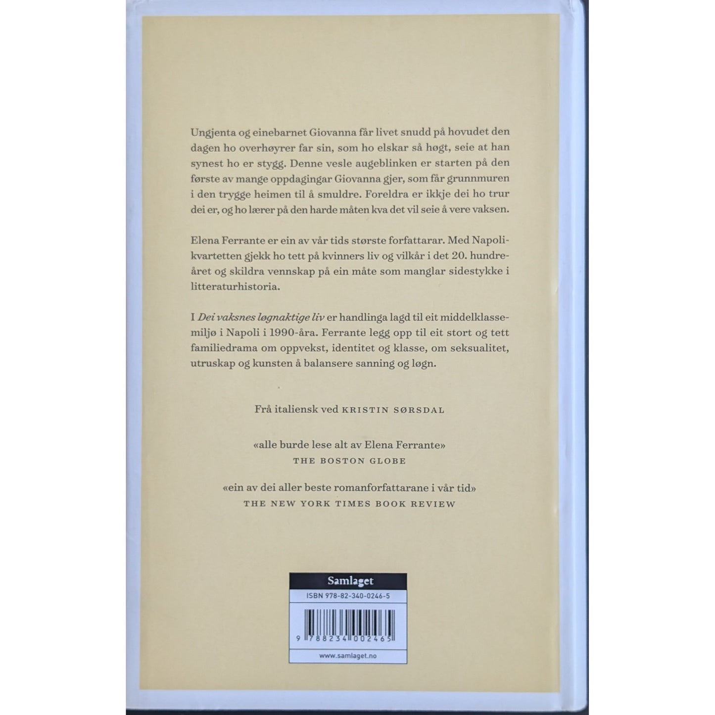 Dei vaksnes løgnaktige liv. Brukte bøker av Elena Ferrante. Bokhandel