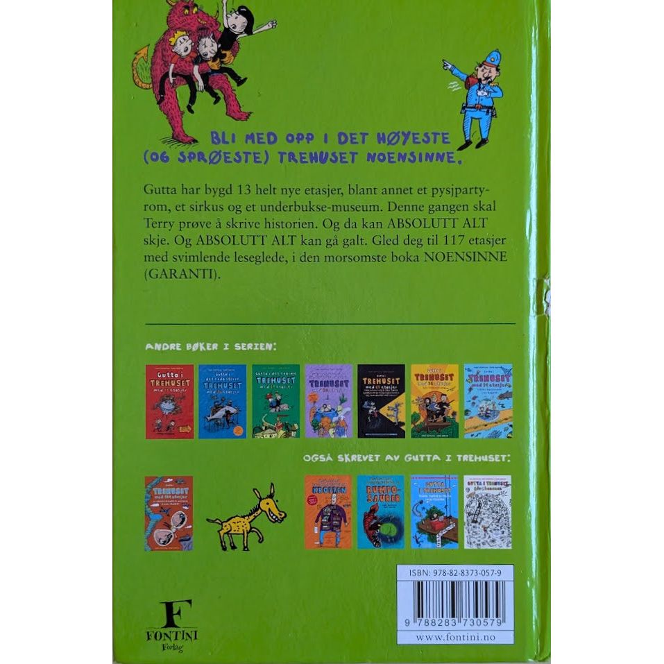 Gutta i trehuset med 117 etasjer, brukte bøker av Andy Griffiths.