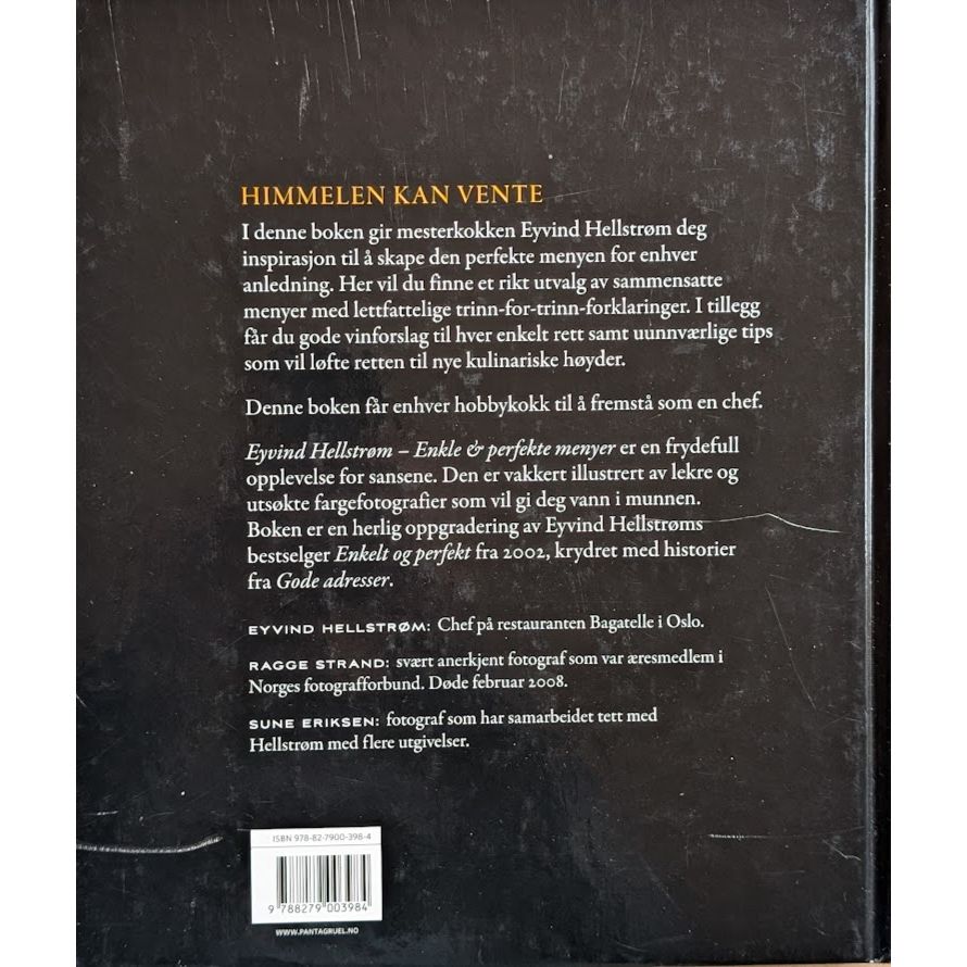 Enkle og perfekte menyer av Eyvind Hellstrøm. Brukt bok. Bruktbokhandel