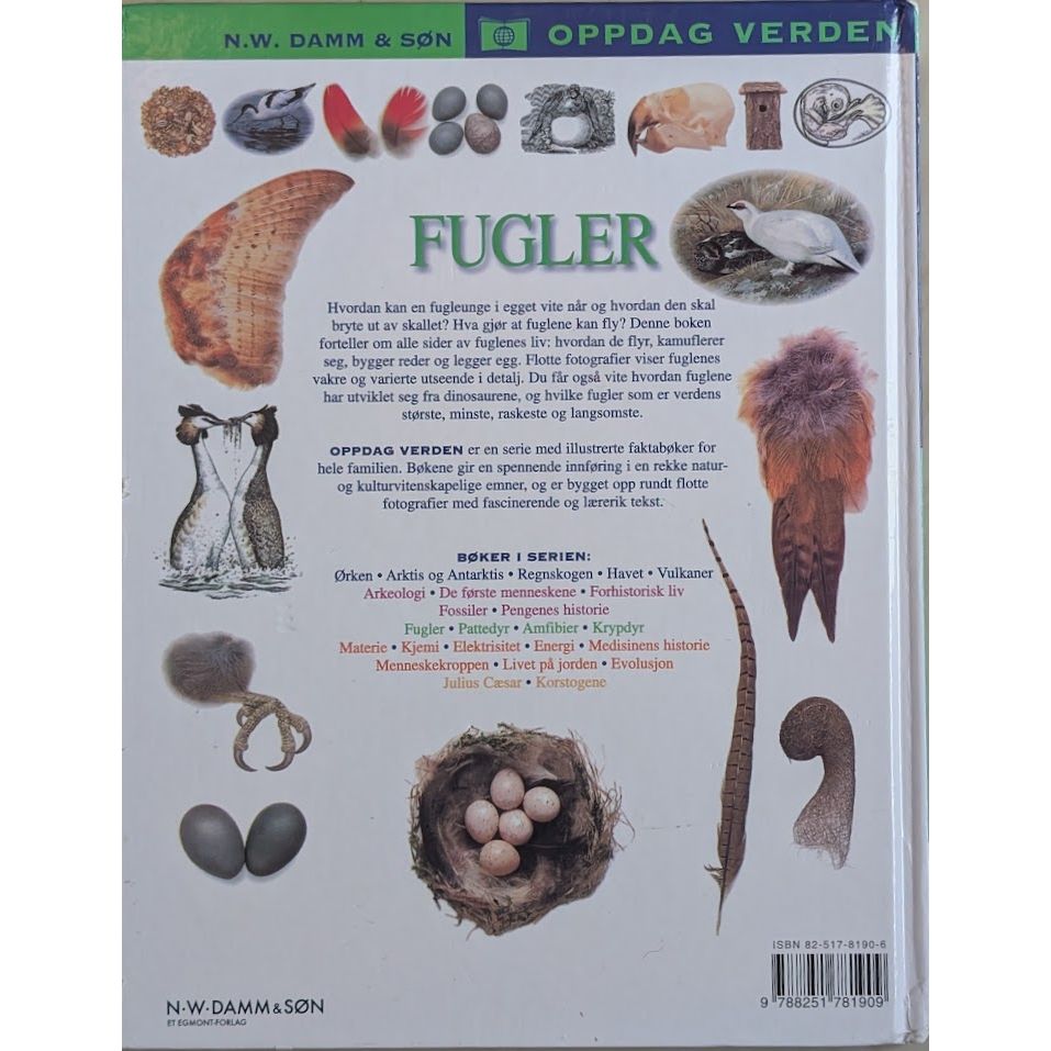 Fugler, brukte bøker i Oppdag verden serien. Fakta. Bruktbokhandel
