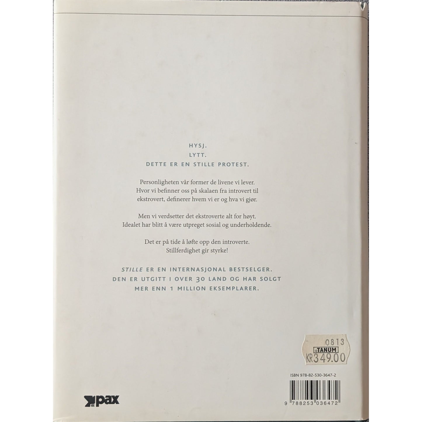 Stille. Brukte bøker av Susan Cain. Introvert styrke i en verden som aldri slutter å snakke