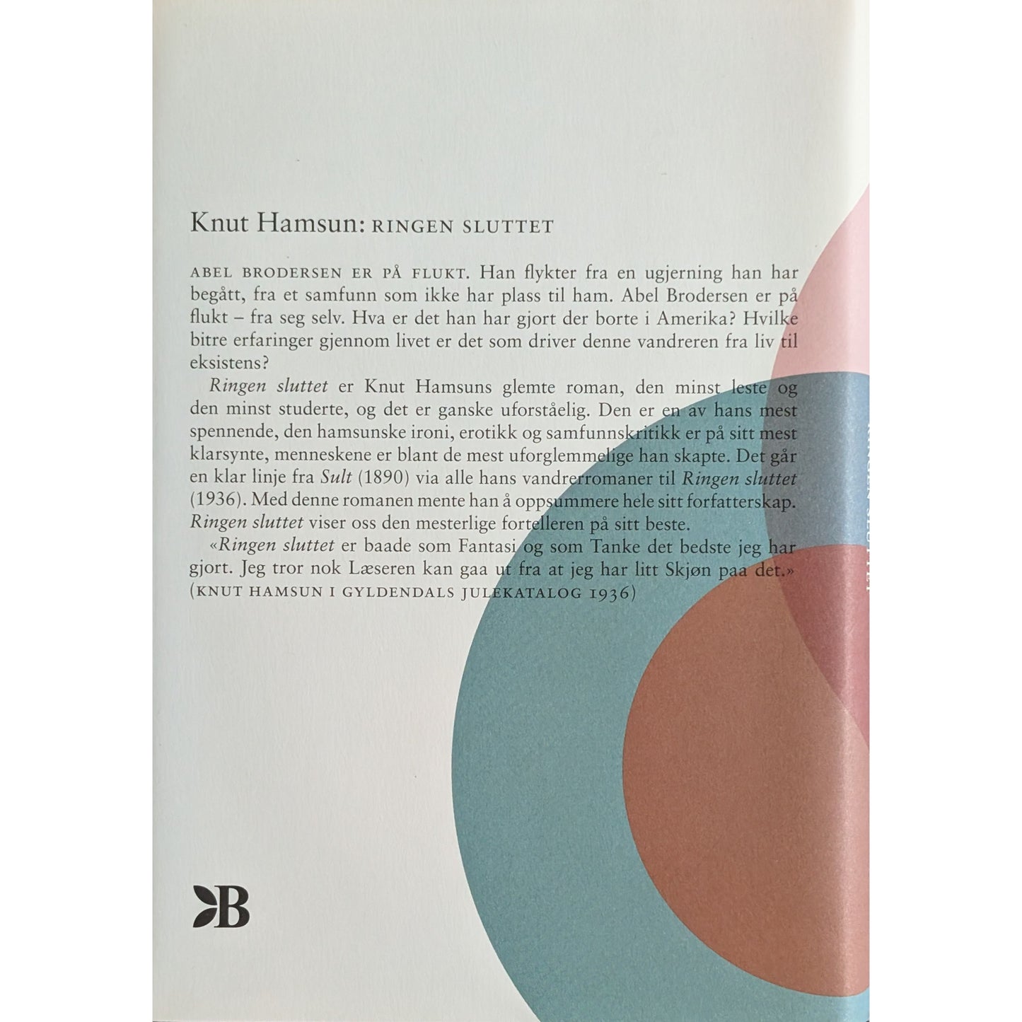 Ringen sluttet. Brukt bok av Knut Hamsun hos Inventaret