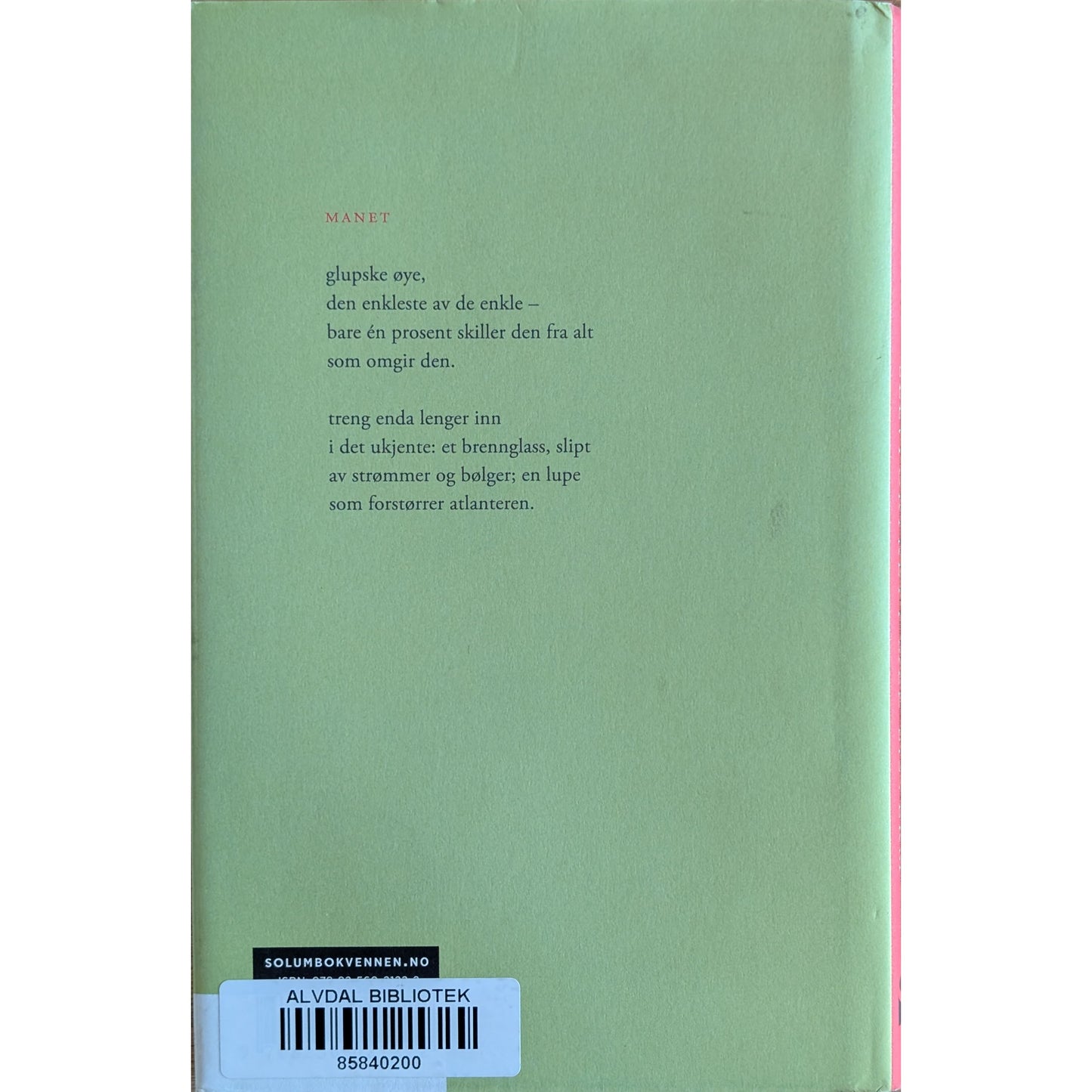 Selvportrett med bisverm . Brukte bøker av Jan Wagner. Dikt. Inventaret