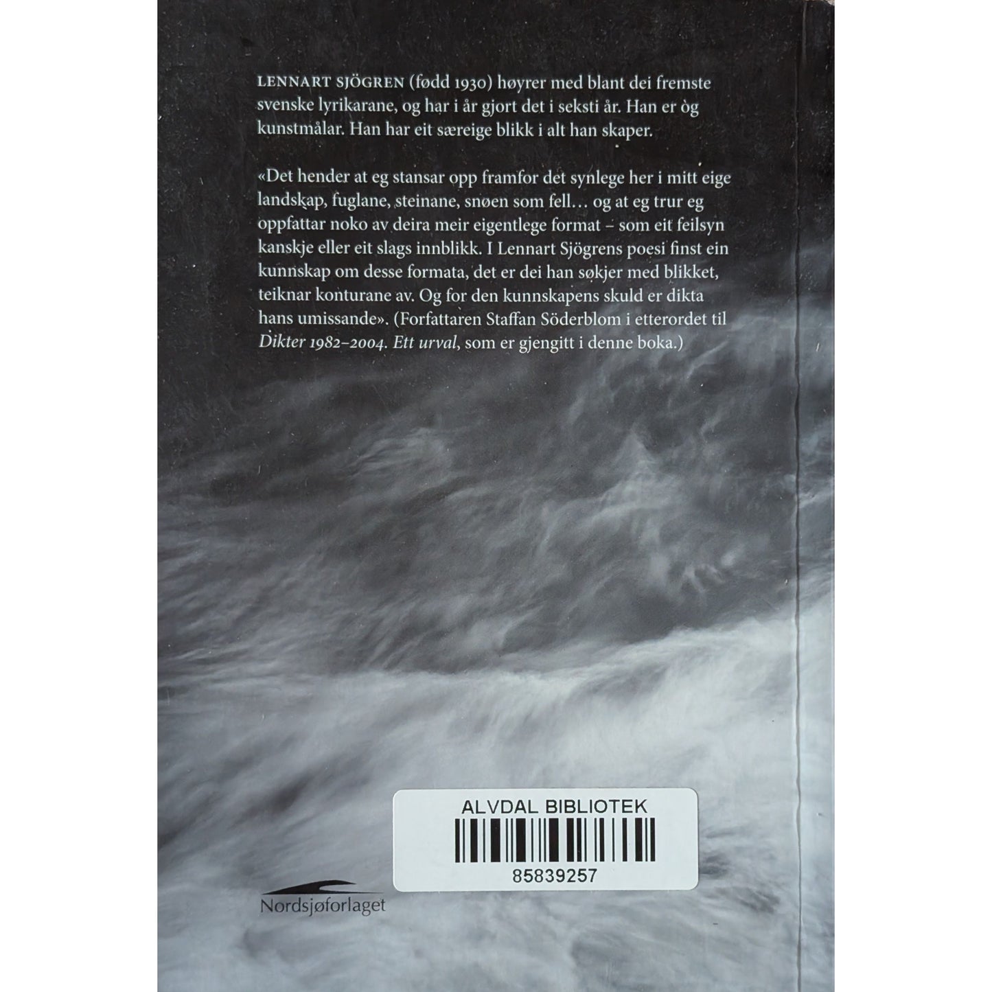 Ein lysare eld. Dikt av Lennart Sjögren. Inventaret bruktbokhandel