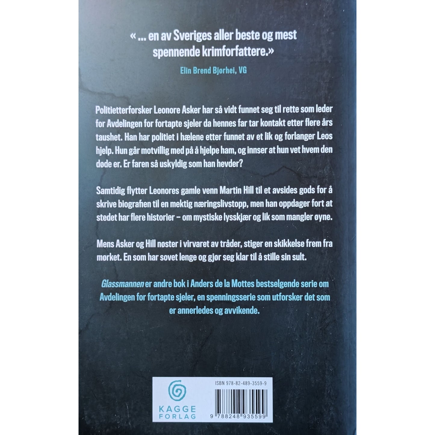 Glassmannen, brukte bøker av Anders de la Motte. Leonore Asker 2