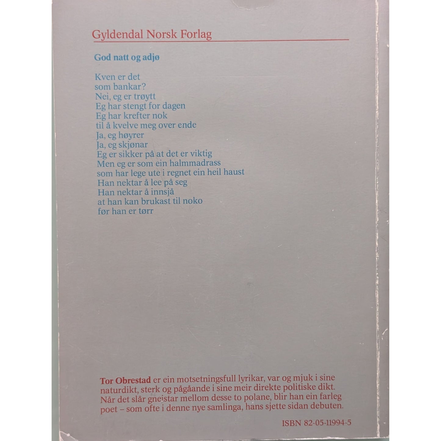 Vinterdikt. Brukte bøker av Tor Obrestad. Inventaret bruktbokhandel